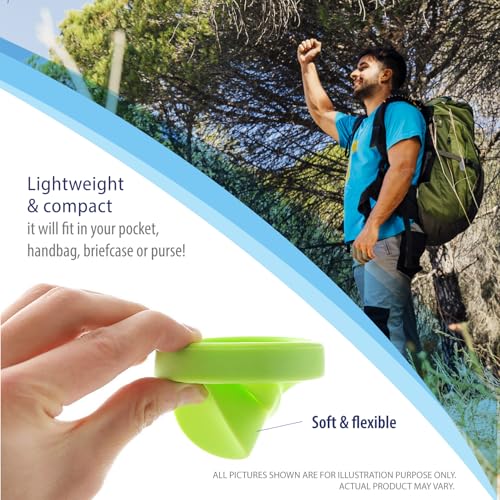 Deke Home - 2 Pack Silicone Collapsible Travel Cups with Lids – Portable, Food Grade Camping Mugs for Outdoor, Hiking, Camping, Backpacking, and Travel