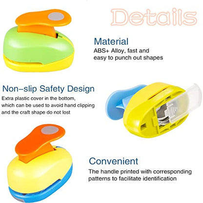 Circle Punch 1.75 inch Craft Lever Circle Shape Lever Punch Handmade Paper Candy Color by Random 1.75 inch（44.5mm） - color: EVA-Circle-1.75