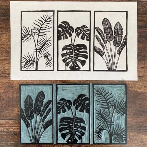2 Pcs 6x12 Soft Linoleum Carving Block, Linocut Block for Printmaking, Gray | Engraving Art Project, Printmaking Artist Studio Supplies - color: Gray, size: 6'' x 12'' 2 Pack