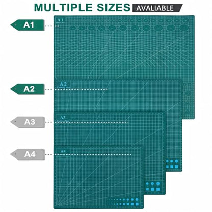 THMINS Self Healing Cutting Mat, 24 x 36 in, Green Cutting Mat,A1 | 5 Ply, Double Sided - size: 24"×36"