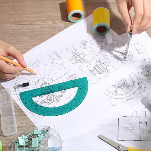 EBOOT Student Geometry Set, 180 Degree Protractor Compass 6",Turquoise | Swing Arm Protractor Ruler Compass, Geometry Drawing Tools for Measuring Angles, School Classroom Math Supplies - color: Turquoise