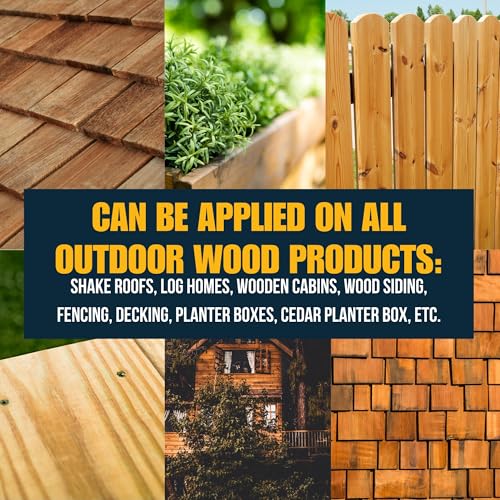 Presidential Shingle Oil - Indoor & Outdoor Wood Sealer for Protection of Wood Surfaces - Reduces Weathering - Low Odor - Enhances Natural Appearance - Made in USA (1 Gallon) | Non Toxic – Low Odor – Reduces Weathering - Water Resistant - Enhances Natural
