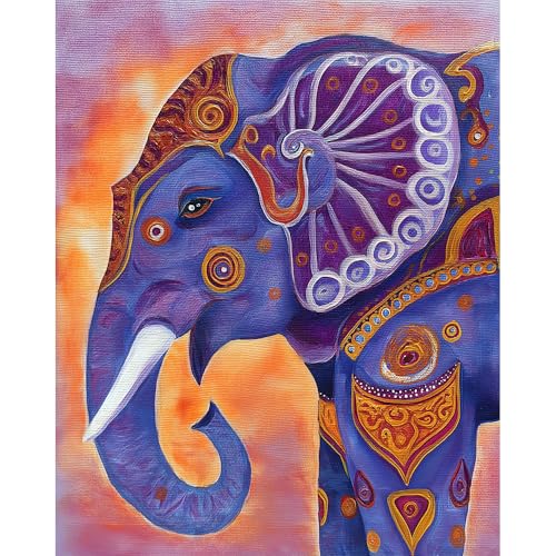 Natuyalo Elephant DIY Paint by Numbers for Adults Animals DIY Acrylic Painting by Numbers Kits for Beginners on Canvas with Acrylic Paint Wall Decor 16x20 inch (Without Frame) - color: Color-06