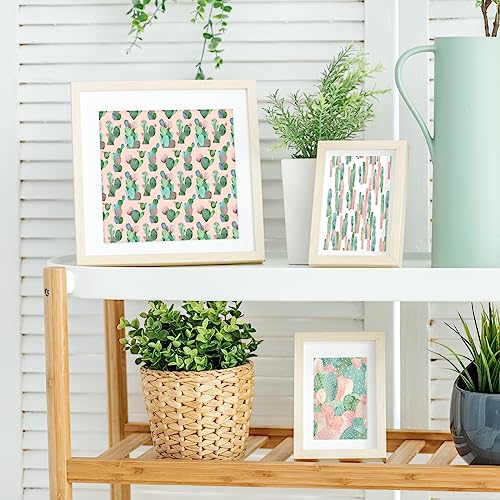 Scrapbook Paper, 24 Sheets 6"×6" 160gsm Single-Sided Patterned Cardstock - color: 24 sheets-cactus