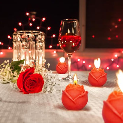 Rose Candles Molds, Set of 2 Large Small 3D Rose Flower Molds - color: 2pcs Rose Flower Molds