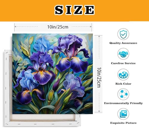 TCDZMYGS Flower Paint by Numbers Kit for Adults Beginner,10x10 inch - color: diamond art-flower-1030-2
