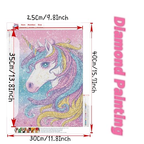 Milila Diamond Art Kits for Adults Full Drill Diamond Painting Kit(Unicorn) - color: Unicorn