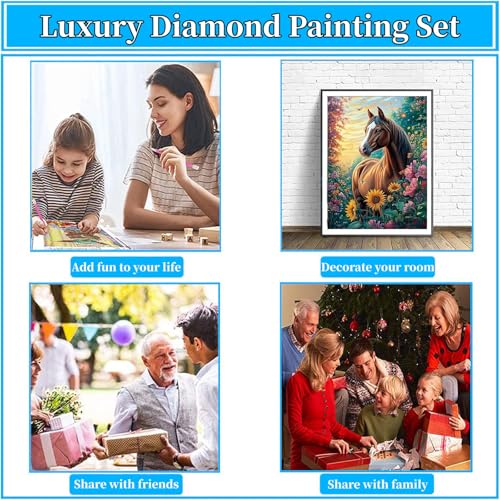 Arttoplus Horse Diamond Art Kits for Adults Beginner 12x16 inch - color: G9317-US
