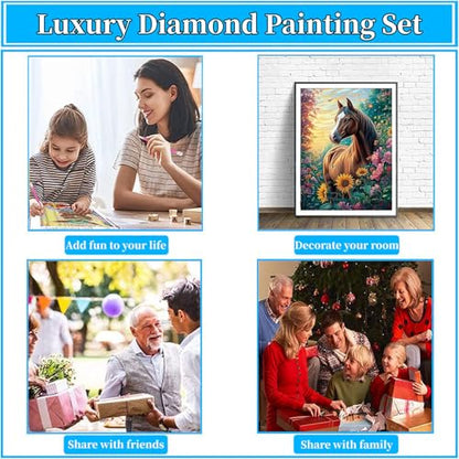 Arttoplus Horse Diamond Art Kits for Adults Beginner 12x16 inch - color: G9317-US