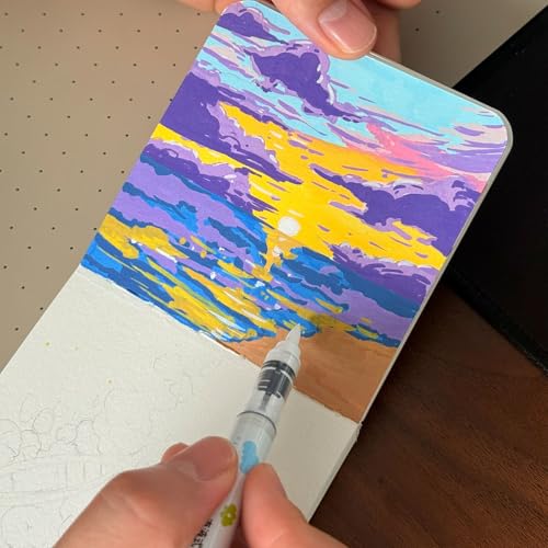 SEMLEART Watercolor Journal Mixed Media Sketchbook,3.9*3.9”(2Pack*40Sheets) - size: 3.9×3.9in-A