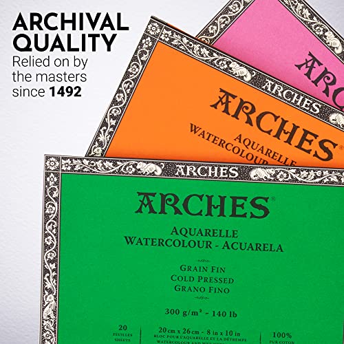 Arches Watercolor Paper Block, Rough, 8" x 10", 140 pound - size: 8"x10", style: Rough