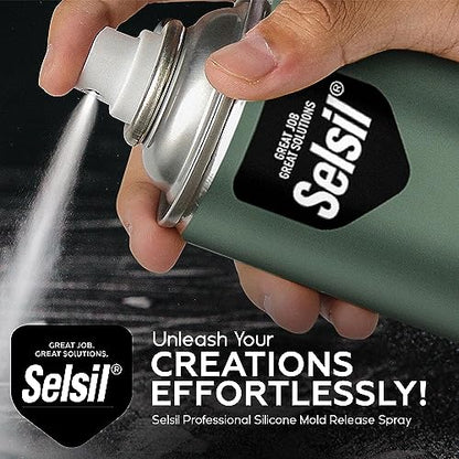 SELSIL Silicone Mold Release Aerosol Spray (13.5 fl oz) Professional Resin Mold Releaser, Non-Stick, Fast-Drying & Easy Mold Removal, (Pack of 1)