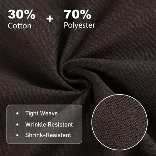12oz Heavy Duty Canvas Fabric, 59" W Natural Cotton Duck Cloth 1 Yard - color: Dark Brown, size: Pre Cut - 1 Yard