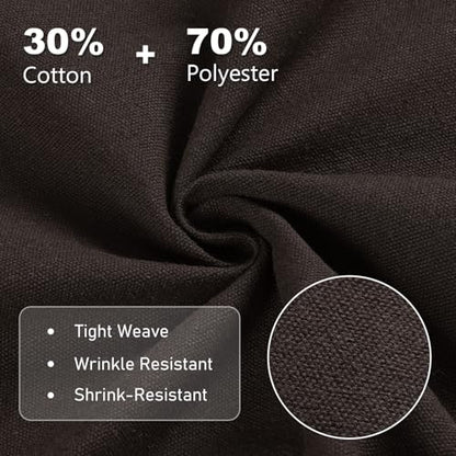 12oz Heavy Duty Canvas Fabric, 59" W Natural Cotton Duck Cloth 1 Yard - color: Dark Brown, size: Pre Cut - 1 Yard