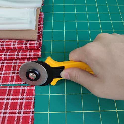 NEWBRAUG 24'' × 36'' Large Self Healing Gridded Rotary Cutting Mat, Big Double Sided 5-Ply Cutting board for Sewing, Quilting, Craft, Fabric & Scrapbooking(Green/Black)… - color: Green & Black, size: 24"L x 36"W