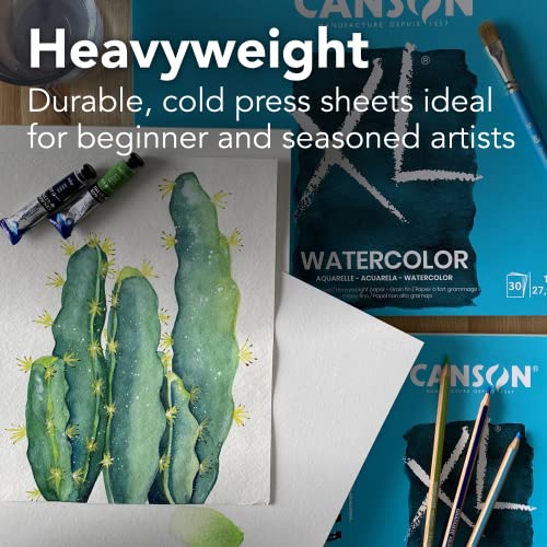 Canson XL Series Mixed Media and Watercolor Paper Pads, 9x12 in 60 Sheets and 7x10 in 30 Sheets - size: 9x12, style: Mixed Media + Watercolor Paper, 30 Sheets