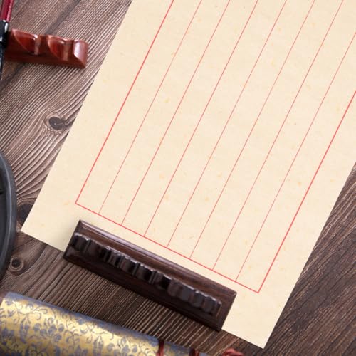 EXCEART Chinese Calligraphy Pad Beige Rice Paper 50 Sheets Smooth Delicate Writing for Calligraphy Practice - color: As Shown,as Shown 1