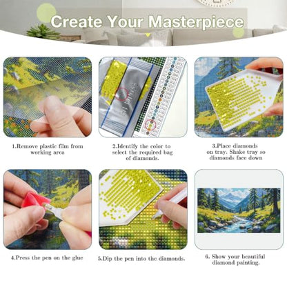 HeeBenor 5D Landscape Large Diamond Painting Kits for Adults, 27.5" X15.7" - color: Landscape 055