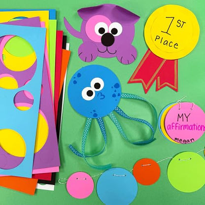 Circle Cutouts, Multicolor, 0.5-4 in, 340 Piece