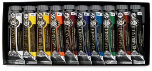 Rembrandt Artists' Oils - Set of 10, Introduction Set, 15 ml tubes