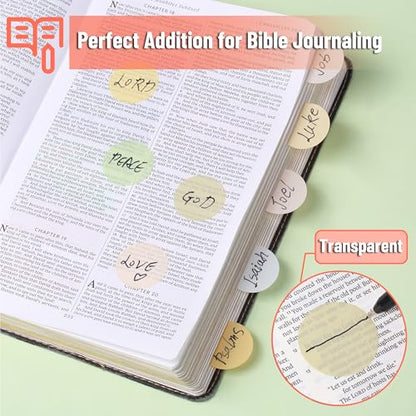 Mr. Pen- Round Transparent Sticky Notes, 1.1” Diameter, 14 Pads, 560 Sheets - color: Boho, size: 560 pcs