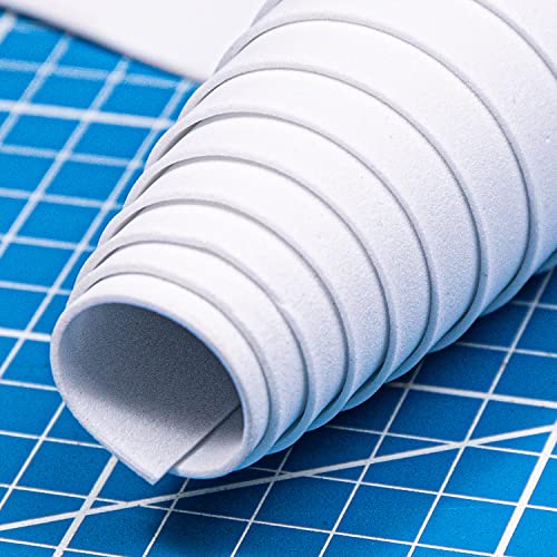 White Foam Sheets Roll, Premium Cosplay EVA Foam Sheet（1mm- 20mm Thickness,49"x13.5" for Cosplay, Crafts, DIY Projects by MEARCOOH-1mm Thick - color: White, size: Thickness-1mm