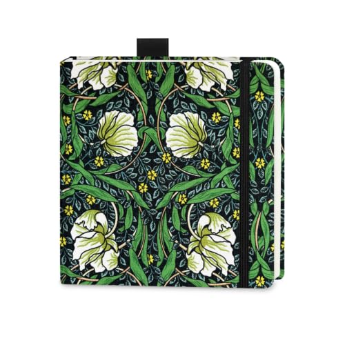 5x5 Watercolor Sketchbook,Mixed Media Pad,Travel Portable Drawing Journal | 140LB/300gsm 20Sheets/40Pages Watercolor Paper,Cold Press,Cloth Fabric Hardcover,Sewing Binding,Lay-Flat.Morris Vine - color: 300gsm-Morris Vine