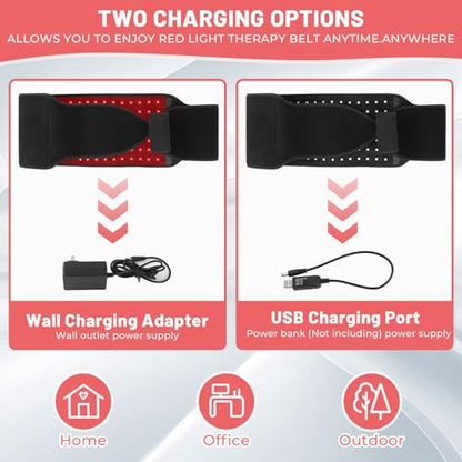 Red Light Therapy for Body, Infrared Light Therapy for Shoulder Waist Muscle, Upgraded 3 in 1 Led Beads, 660nm Red Light & 850nm Near Infrared Light Therapy Belt - size: 140 leds