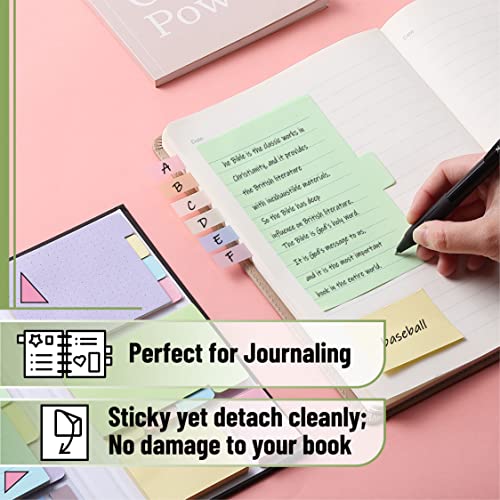 Mr. Pen- Sticky Notes Set, 410 Pack, Ruled | Dotted & Blank Notes with 150 Index Tabs, Divider Sticky Pads for Bible Study, Office, School, Planning - color: Pastel, size: 1 Set