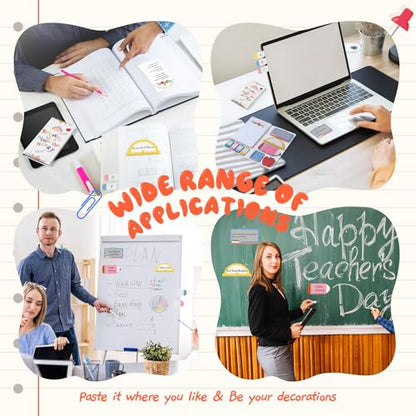 Hommie Sticky Notes Set, Teaching is A Work of Heart Divider Sticky Planner Sticky Note Teacher Appreciation Gift for School Supplies, Bible Supplies, Office Book Notes - color: Teacher(white Background)