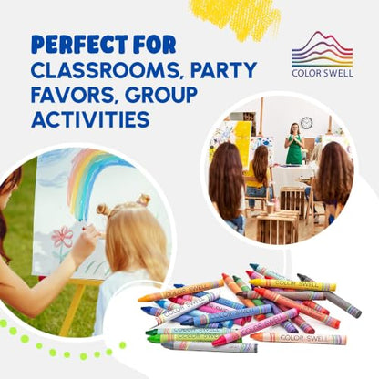 Color Swell Bulk Crayons, 6 Packs, 24 Colors Per Pack (144 Total) - size: 6 Pack | 144 Crayons