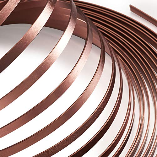Fashewelry 32.8Ft 5mm Aluminum Flat Wire Solid Bendable Metal Craft Wire Strip for Bezel Sculpting Armature Jewelry Making Gem Metal Wrap, Camel - color: Flat-5mm-Camel