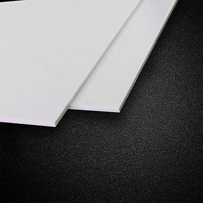 ABS0930 2pcs 3mm Thickness 200mm x 250mm White ABS Sheets 9.84'' x 7.87'' x 0.12'' ABS Styrene Sheets for Model Train Layout (3mm) - size: 3mm