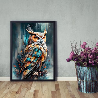 Rekxtmo Owl Diamond Art Kits for Adults, Owl 5D Diamond Painting Kits - color: QY042