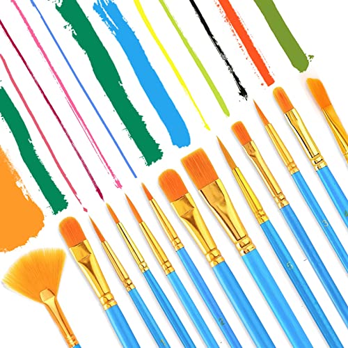 AROIC Acrylic Paint Brush Set, 100Packs / 1200 pcs Paint Brushes Bulk | Acrylic Painting, Nylon Hair Brushes for All Purpose Oil Watercolor Painting Artist Professional Kits - size: 1200pcs