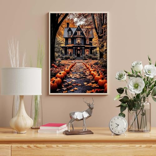 Landscape Paint by Number for Adults, Halloween Paint by Numbers for Adults - color: MT13258
