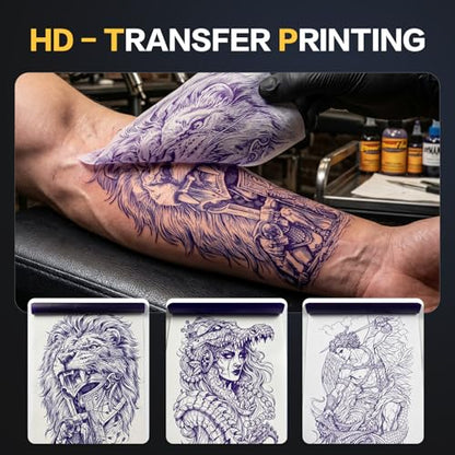 GBK Tattoo Transfer Paper,100 Sheets A4 Size,Tattoo Thermal Stencil Paper for Tattoo Transfer Kit Tattoo Supplies,New and Improved Formula,Travel Tattoo Transfer Paper (100 Sheets)