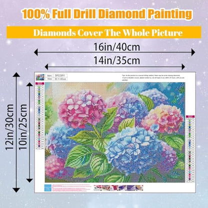 EIBEILI Square Drill Diamond Painting Kits for Adults Hydrangea Diamond Art - color: DP02891