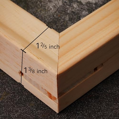 PHOENIX 12x36 Inch 3 Pack Gallery Canvas - 1.5 in Thick Extra Large Skinny Canvases for Painting - Deep Edge 100% Cotton 11 Oz. Gesso Primed White Blank Professional Canvas Oil & Acrylic Paints - size: 12"x36", style: Gallery
