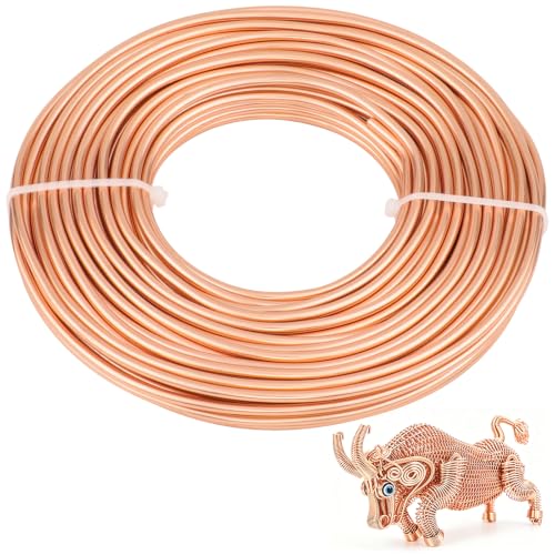 9 Gauge Aluminum Craft Wire, 52.5FT Bendable Armature Wire for Sculpting, Jewelry Making, DIY Crafting, Doll Making, Modelling, Bonsai Training(Champagne Gold) - color: Champagne Gold