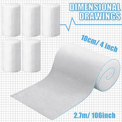 Treela 24 Rolls Cotton Cast Padding Individually Wrapped,4 Inch x 8.9 Ft | Soft Undercast for Plaster Casts, Pet Bandages, Halloween Mummy Decor, Mask Making, Art Projects, Comfortable Wrap - size: 4 Inch x 8.9 ft