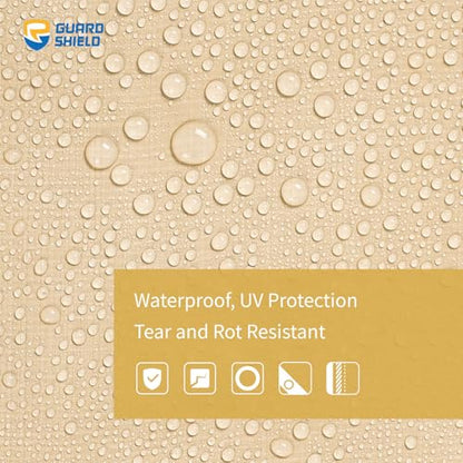 GUARD SHIELD Beige Tarp Heavy Duty Waterproof 20x30 Feet Outdoor Poly Tarps Cover Thick UV Resistant Canopy Tarpaulin with Grommets 10mil - color: Beige/Khaki, size: 20x30