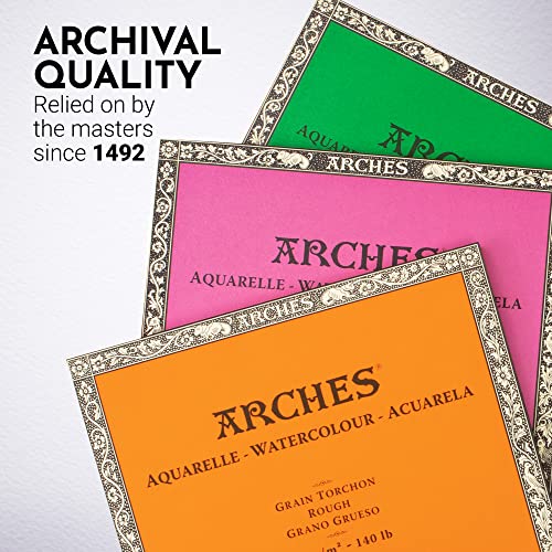 Arches Watercolor Paper Block, Hot Press, 12" x 12", 140 pound - size: 12"x12", style: Hot Press