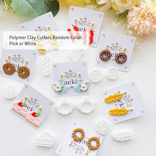 Food Shape Polymer Clay Cutters Set – Molds, Clay Cutters for Polymer Clay, Clay Earring Tools（Non-Food Items） - color: E color