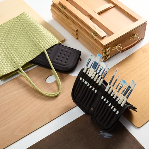 MEEDEN Paint Brush Holder, 11.5 X 10 Inch Zippered Painting Brush Case, Organization and Storage Bag for Artist Paint Brush (Brushes NOT Included) - size: 11.5 X 10 Inch
