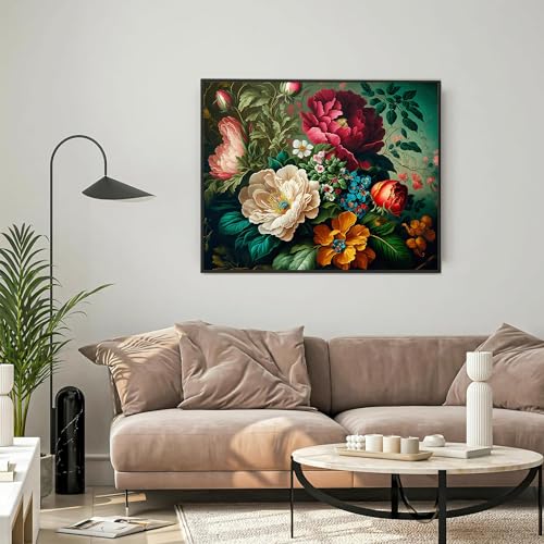 Arttoplus Flower Paint by Numbers Kit for Adults Canvas 16x20 inch - color: MT12500-US
