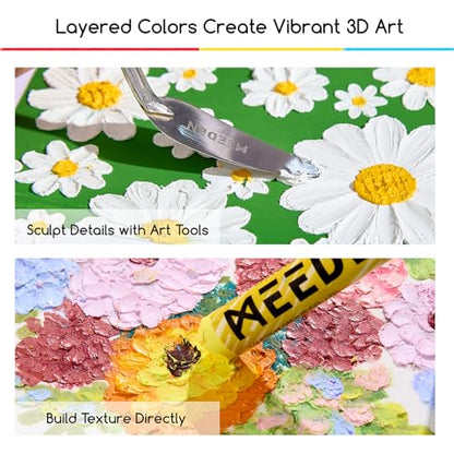 MEEDEN 72 Vibrant Colors Soft Oil Pastels + 140lb/300gsm 9"x 12" Oil Pastel Paper for Artist Beginner Adult - Smooth Oil Pastel Crayons for Art Supplies, Painting, Drawing, Blending, Layering, Shading