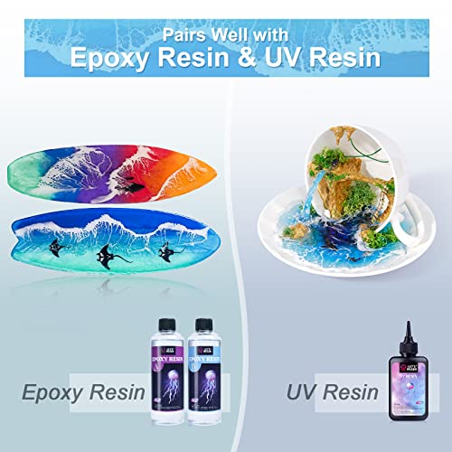 LET'S RESIN Ocean White Epoxy Resin Pigment 167g/5.89oz for Epoxy Resin | High Concentrated Pigment Paste for UV Resin, UV Resistant Opaque Pigment for Cells & Lacing, 3D Flower Resin Coasters - color: white