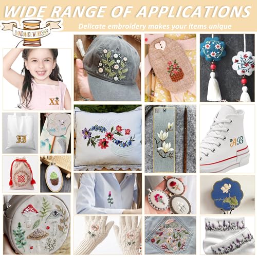 Water Soluble Stabilizer Embroidery Pattern - Letter Alphabet Stick & Stitch Embroidery Paper Wash Away, Number Hand Sewing Patterns for T-Shirt Bag Towel (4 Sheets) - style: Letter976