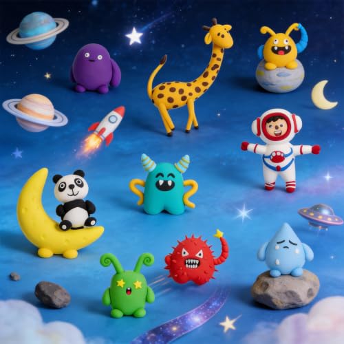 ifergoo Air Dry Clay Kit - 60 Colors Magic Foam Modeling Clay for Kids - color: 60 Colors